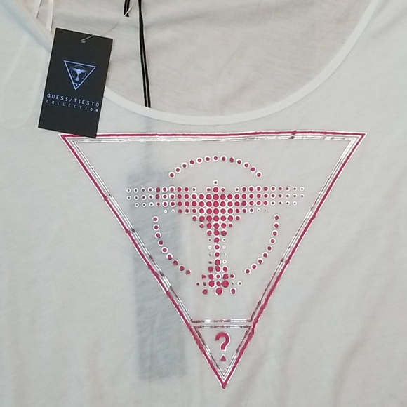 Guess Tiesto Collection night flight tee white M - Picture 4 of 10